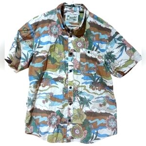 HOWLER BROTHERS S/S Mansfield Hawaiian ButtonUp Shirt Floral Irie Paradise Sz M